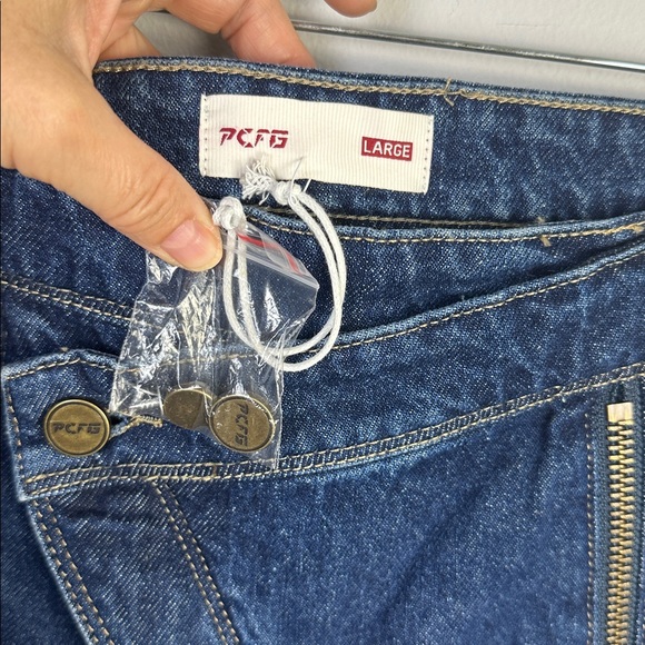 NEW PCFG Free Heaven Short Zipper Detail Large Cotton Edgy Rocker Unique Cowgirl - Picture 15 of 16